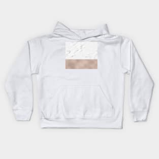 Parisian rose gold marble Kids Hoodie